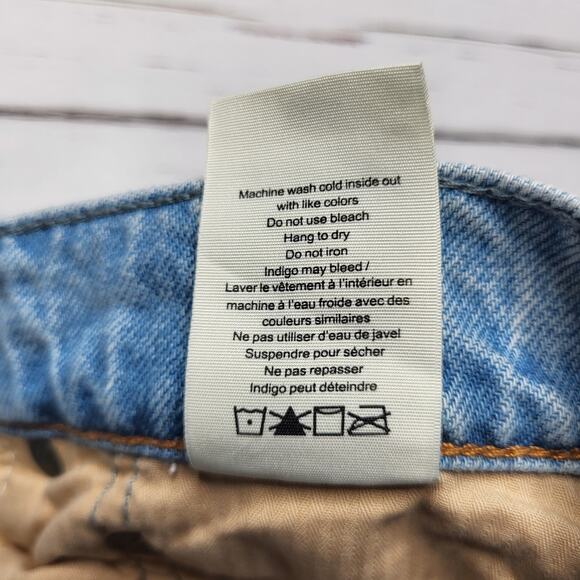 Rag & Bone Beck Jeans Cropped Tapered Relaxed Button Fly Straight Light Wash 32 - Picture 8 of 8